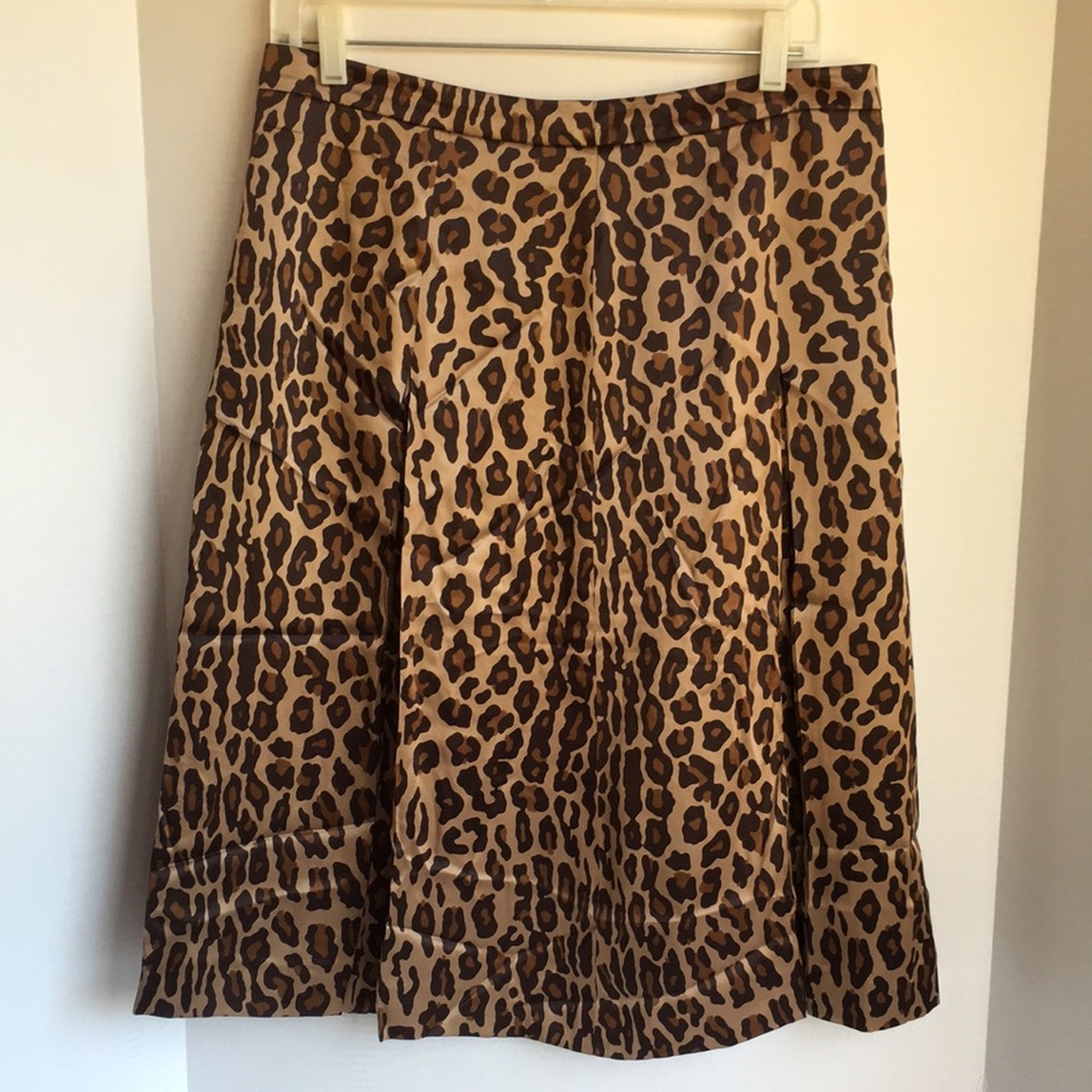 Celine Skirt. Leopard Silk
